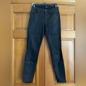 7 for all man kind - gun metal skinny black jean